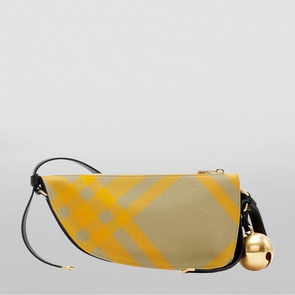 New BURBERRY Mini Shield Check Sling Shoulder Bag, Hunter Ip Check, New w/Tag - Picture 16 of 16